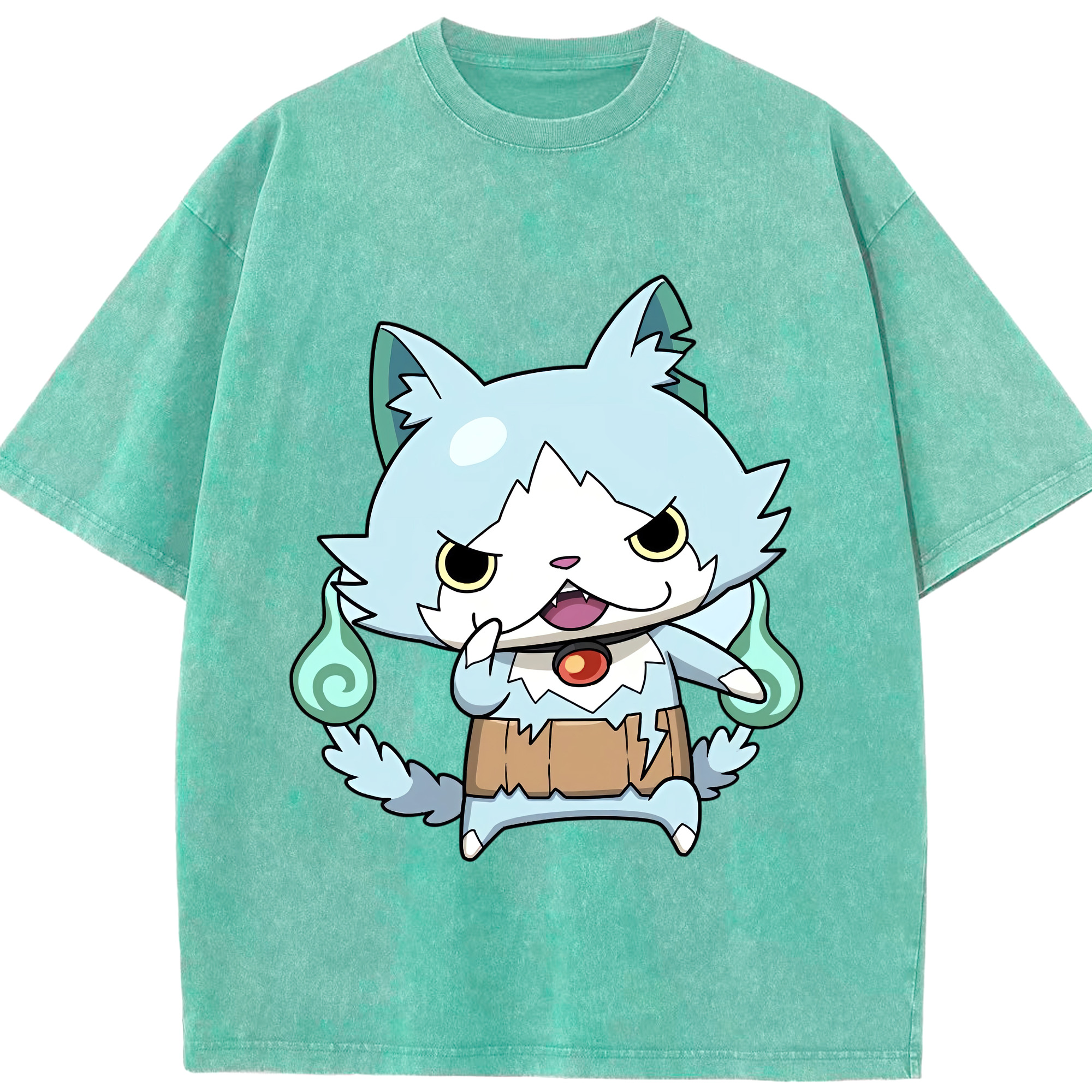 （画像用） 妖怪ウォッチ Yo-kai Watch 綿100% ヴィンテージ風 半袖Tシャツ（フロントプリント）